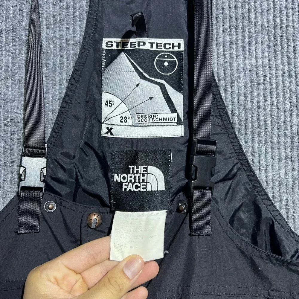 Vintage The North Face Steep Tech Ski Bib Mens L Black Overalls Scot Schmidt